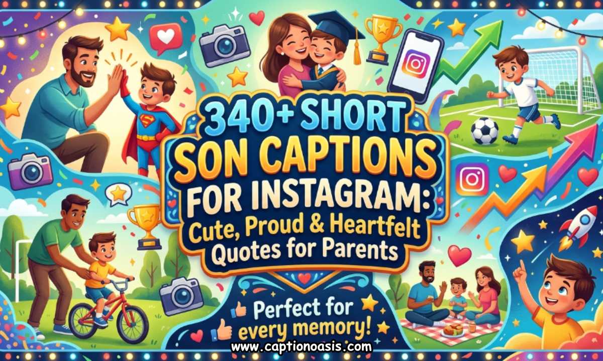 340+ Short Son Captions for Instagram - Cute, Proud & Heartfelt Quotes for Parents