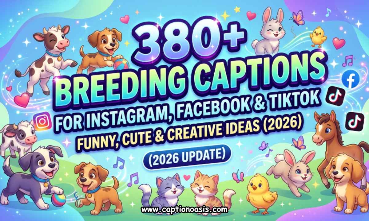 380+ Breeding Captions for Instagram, Facebook & TikTok - Funny, Cute & Creative Ideas (2026)