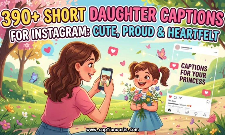 390+ Short Daughter Captions for Instagram - Cute, Proud & Heartfelt