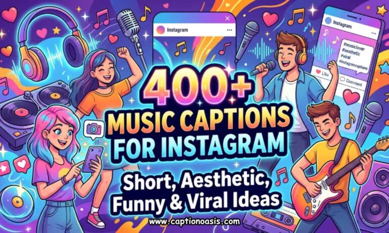 400+ Best Music Captions for Instagram - Short, Aesthetic, Funny & Viral Ideas