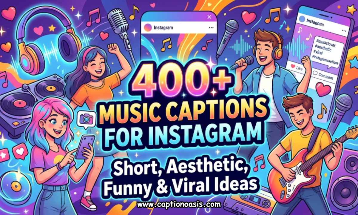 400+ Best Music Captions for Instagram - Short, Aesthetic, Funny & Viral Ideas