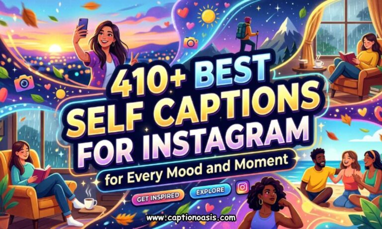 410+ Best Self Captions for Instagram for Every Mood and Moment