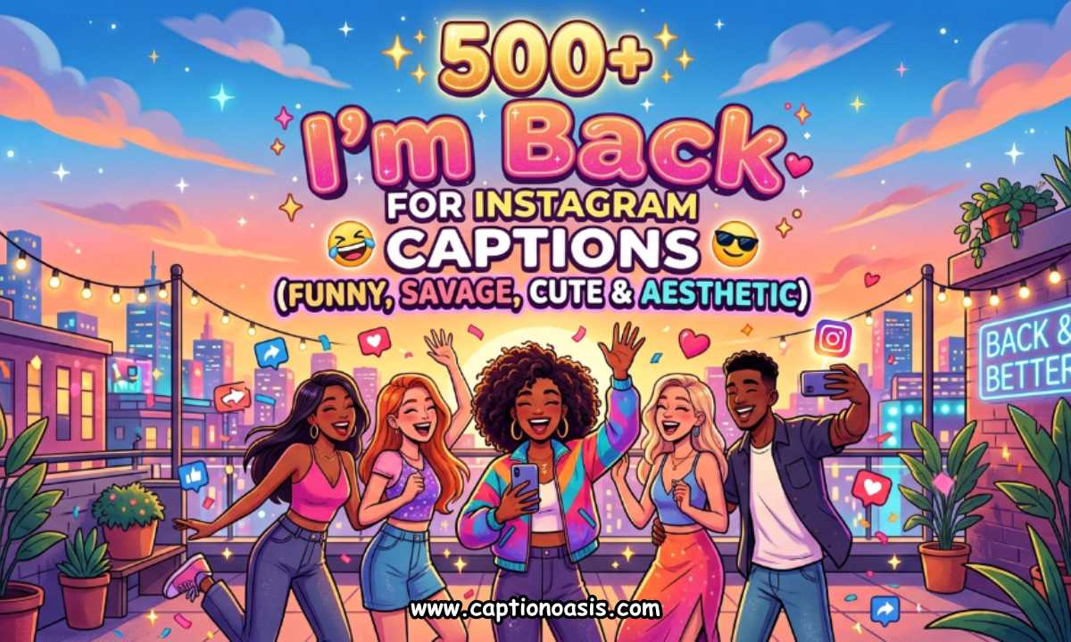 500+ I'm Back Captions for Instagram (Funny, Savage, Cute & Aesthetic)