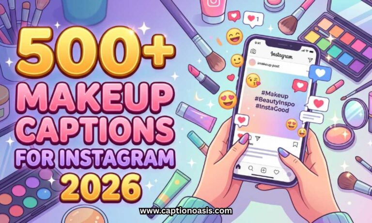 500+ Makeup Captions for Instagram 2026