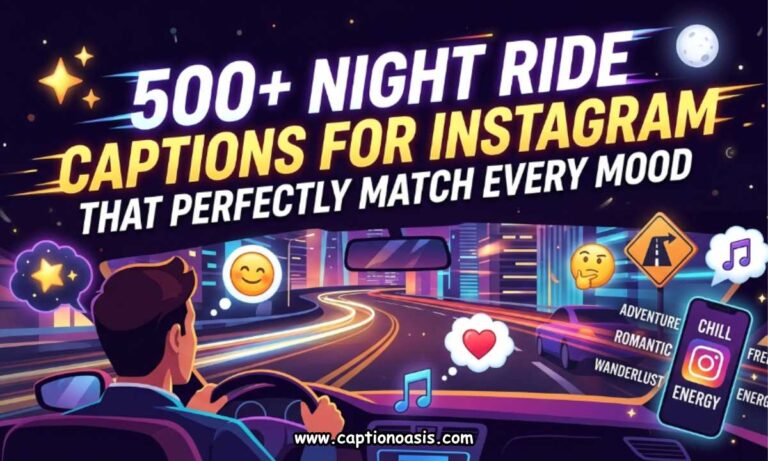 500+ Night Ride Captions for Instagram That Perfectly Match Every Mood