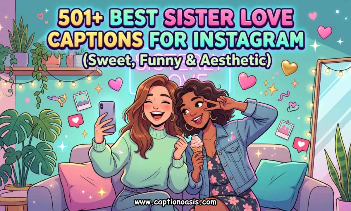 501+ Best Sister Love Captions for Instagram (Sweet, Funny & Aesthetic)