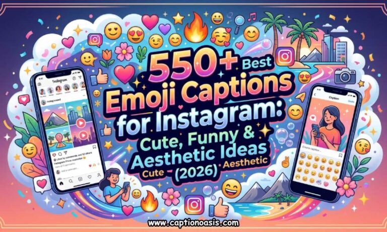 550+ Best Emoji Captions for Instagram - Cute, Funny & Aesthetic Ideas (2026)