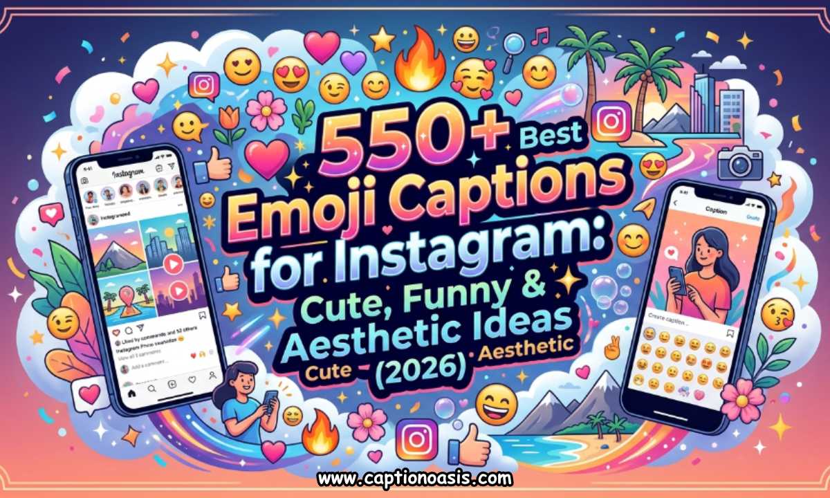 550+ Best Emoji Captions for Instagram - Cute, Funny & Aesthetic Ideas (2026)