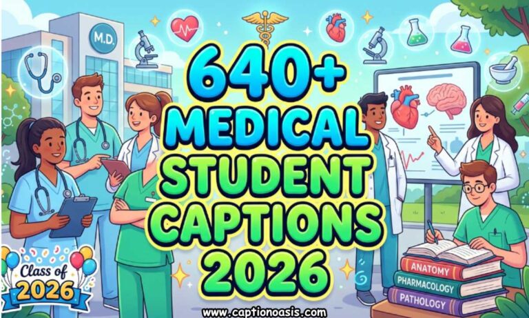 640+ Medical Student Captions 2026