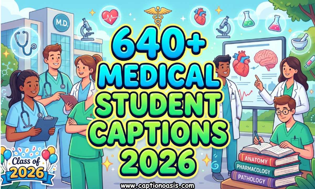 640+ Medical Student Captions 2026