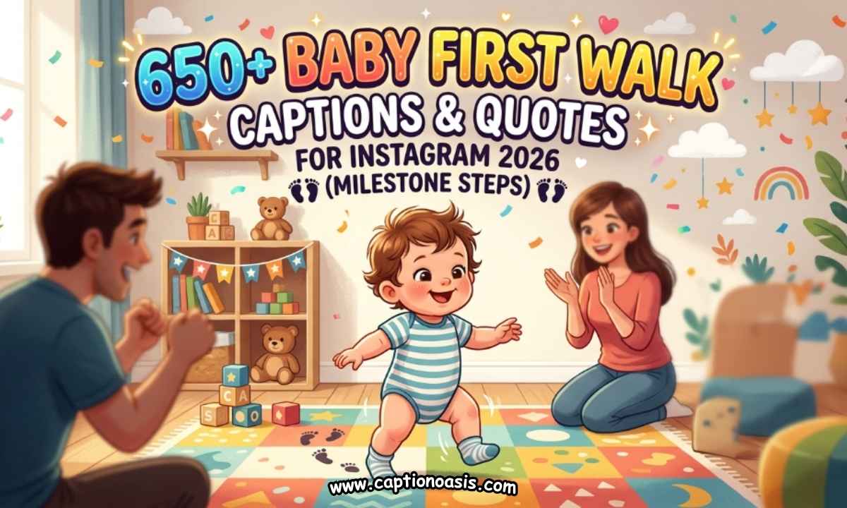 650+ Baby First Walk Captions & Quotes for Instagram 2026 (Milestone Steps)