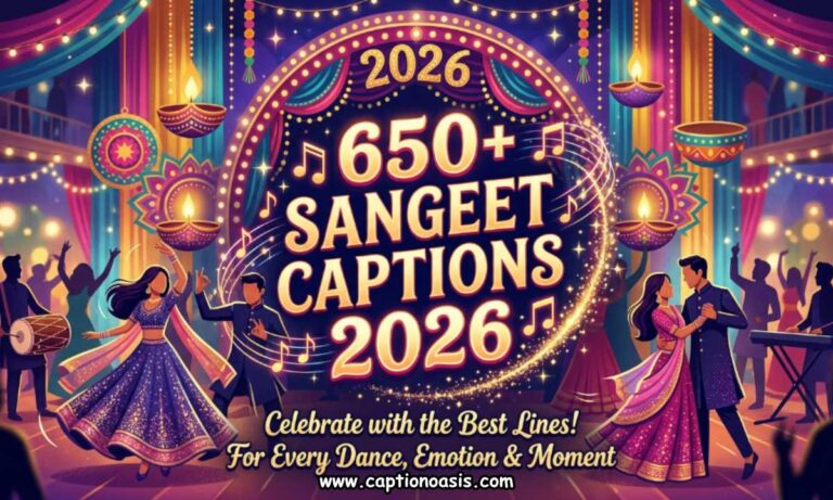 650+ Sangeet Captions 2026
