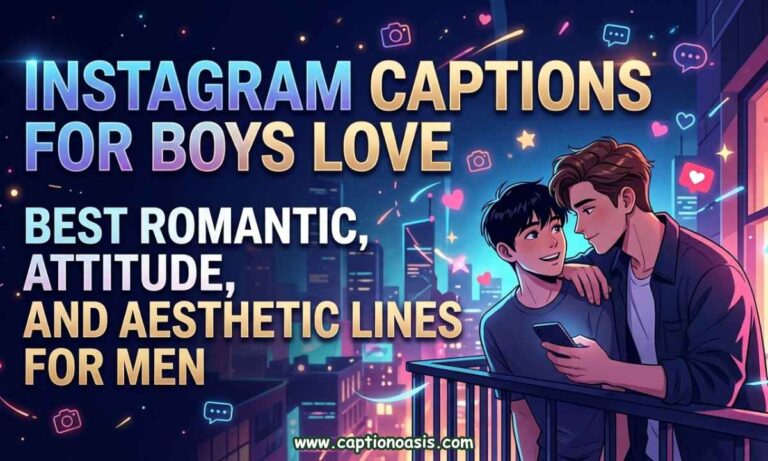 Instagram Captions for Boys Love - Best Romantic, Attitude, and Aesthetic Lines for Men