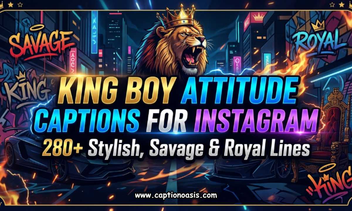 King Boy Attitude Captions for Instagram - 280+ Stylish, Savage & Royal Lines