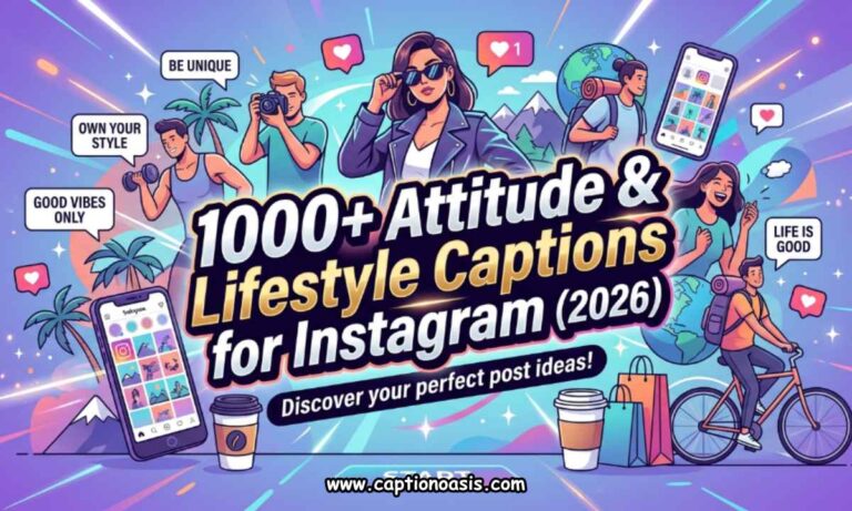 1000+ Attitude & Lifestyle Captions for Instagram (2026)