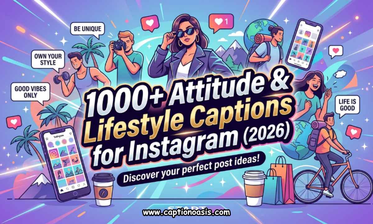 1000+ Attitude & Lifestyle Captions for Instagram (2026)