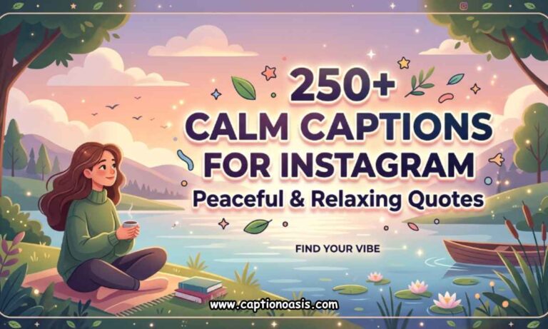 250+ Calm Captions for Instagram - Peaceful & Relaxing Quotes