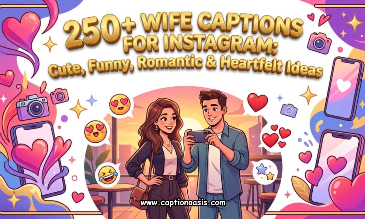 250+ Wife Captions for Instagram - Cute, Funny, Romantic & Heartfelt Ideas