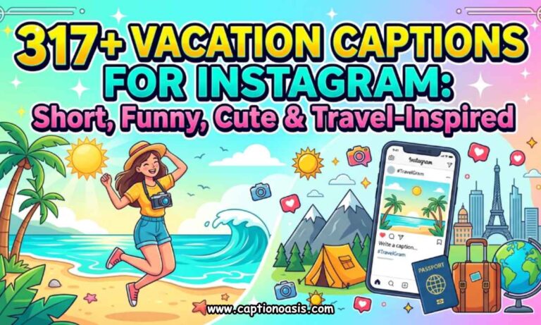 317+ Vacation Captions for Instagram - Short, Funny, Cute & Travel-Inspired