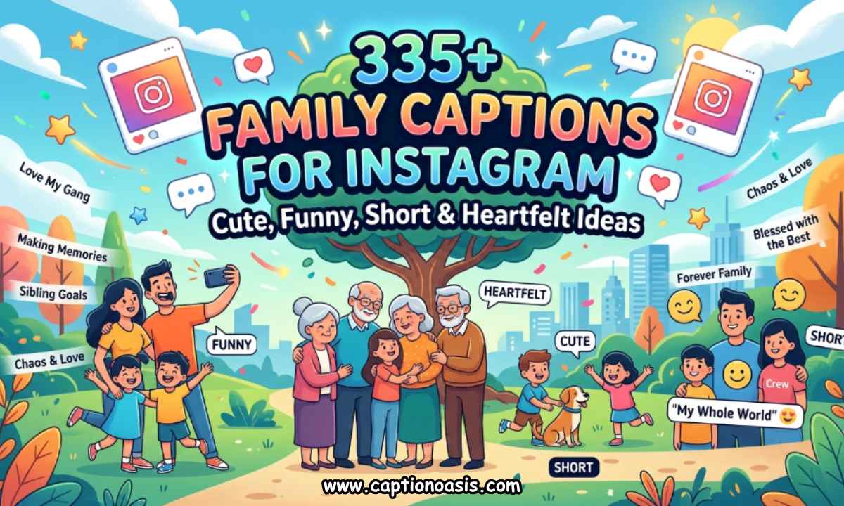 335+ Family Captions for Instagram - Cute, Funny, Short & Heartfelt Ideas