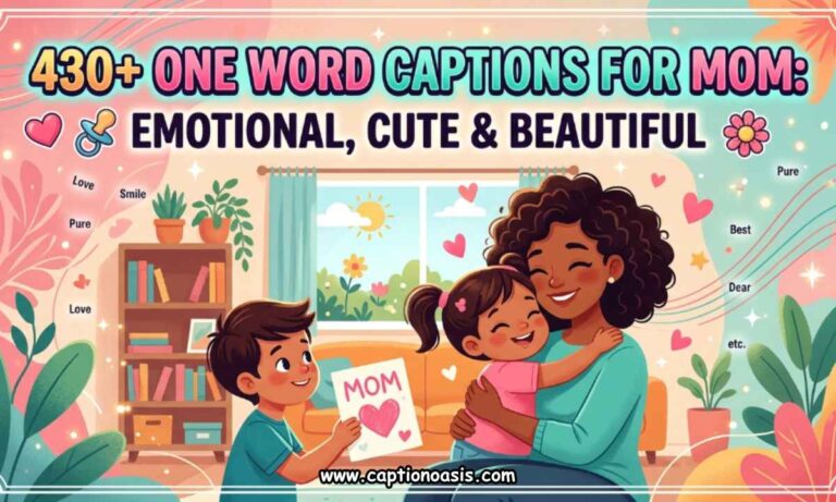430+ One Word Captions for Mom - Emotional, Cute & Beautiful