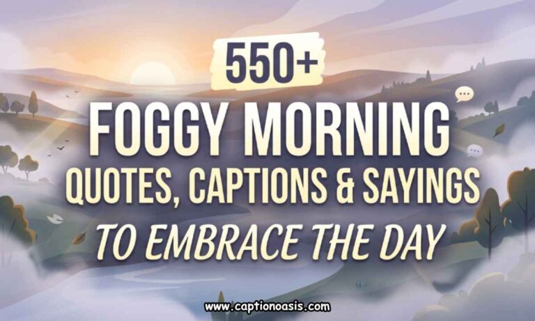 550+ Foggy Morning Quotes, Captions & Sayings to Embrace the Day