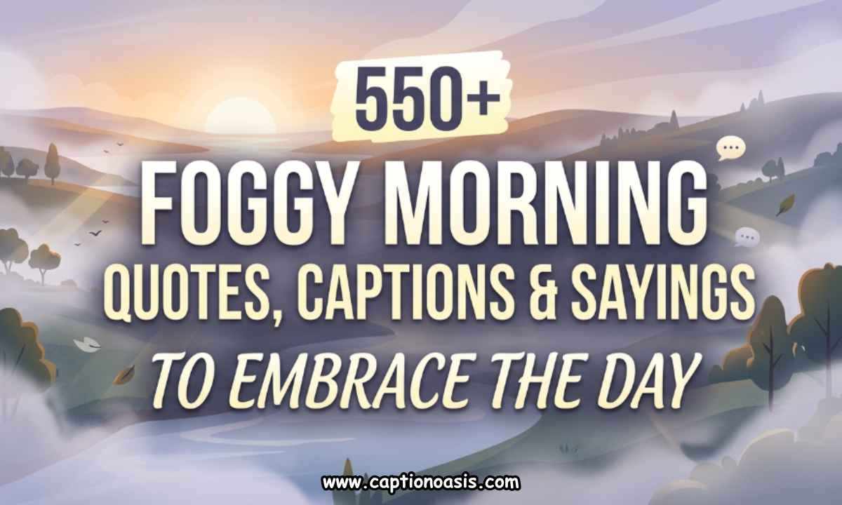 550+ Foggy Morning Quotes, Captions & Sayings to Embrace the Day