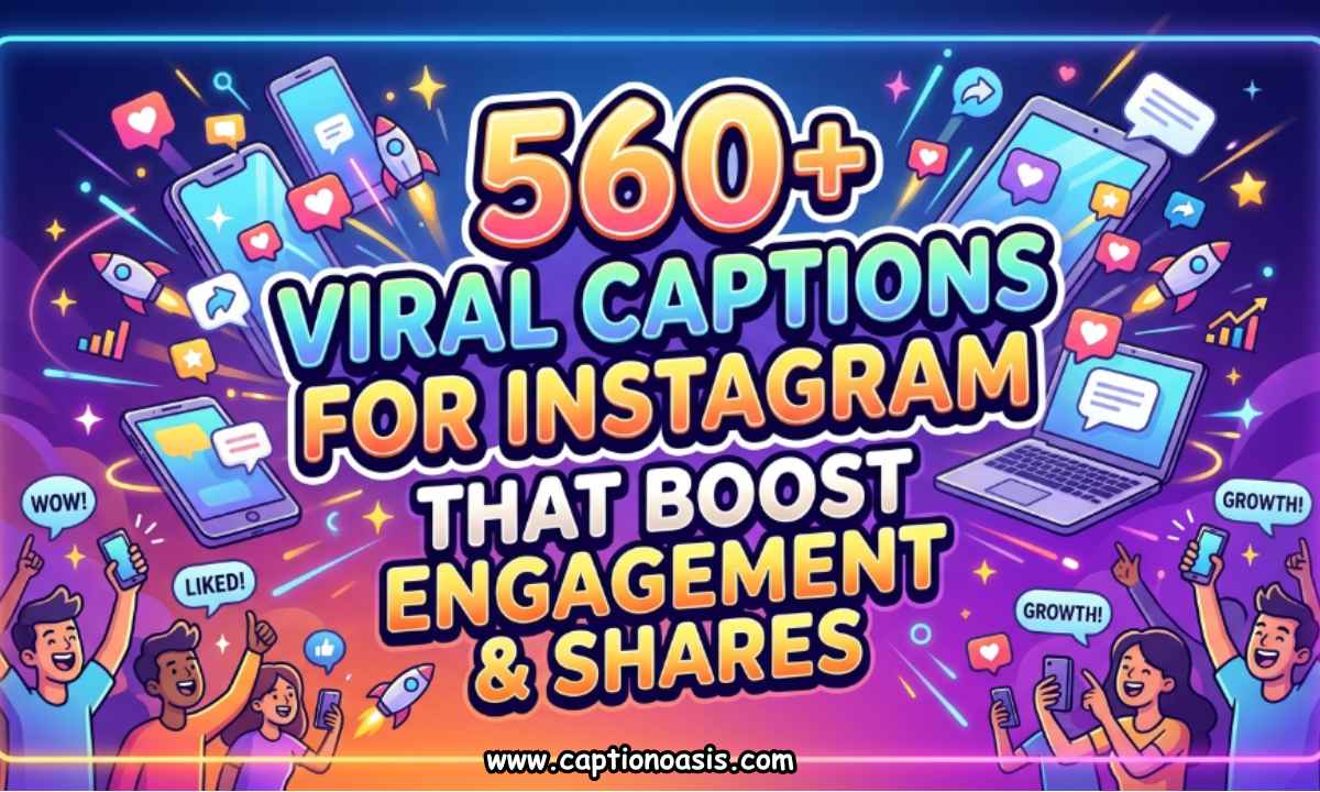 560+ Viral Captions For Instagram That Boost Engagement & Shares