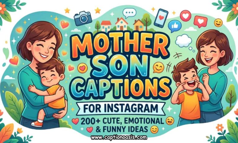 Mother Son Captions for Instagram - 200+ Cute, Emotional & Funny Ideas