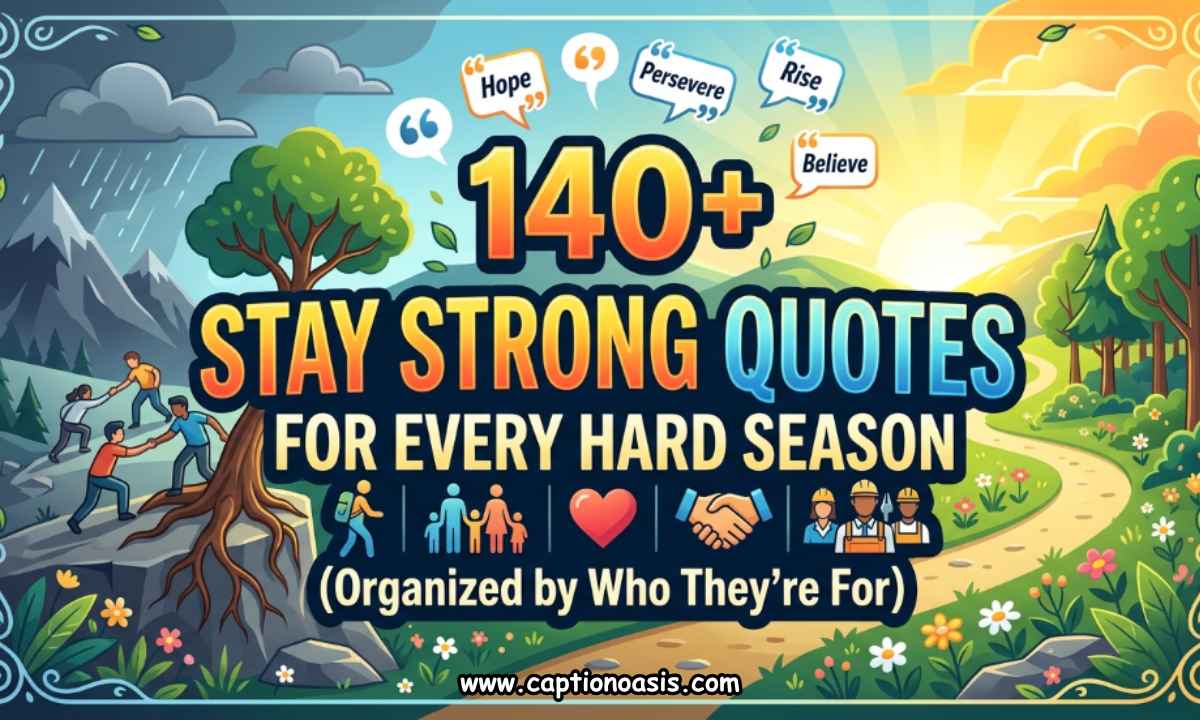 140+ Stay Strong Quotes for Every Hard Season (Organized by Who They re For)