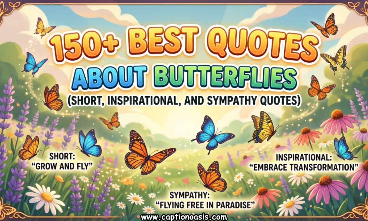 150+ Best Quotes About Butterflies (Short, Inspirational, and Sympathy Quotes)