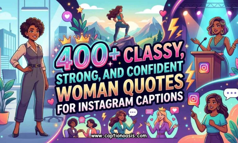 400+ Classy, Strong, and Confident Woman Quotes for Instagram Captions