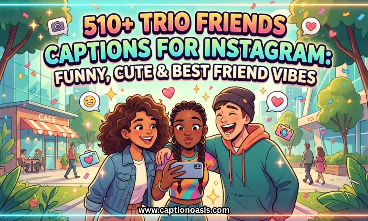 510+ Trio Friends Captions for Instagram - Funny, Cute & Best Friend Vibes