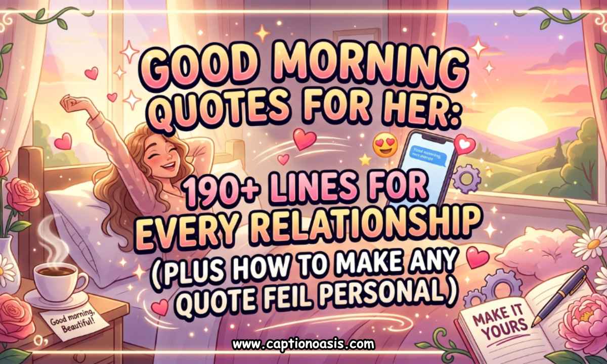 Good Morning Quotes for Her -190+ Lines for Every Relationship (Plus How to Make Any Quote Feel Personal)