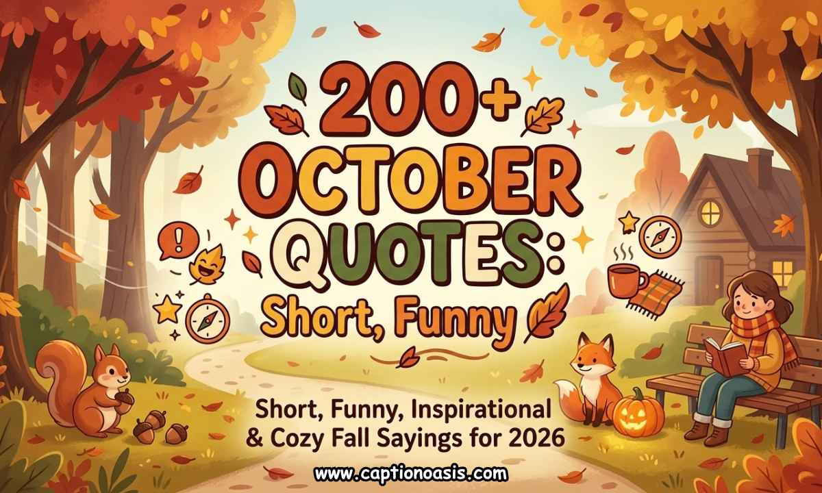 200+ October Quotes - Short, Funny, Inspirational & Cozy Fall Sayings for 2026