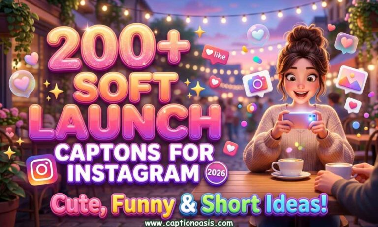 200+ Soft Launch Captions for Instagram (2026) - Cute, Funny & Short Ideas