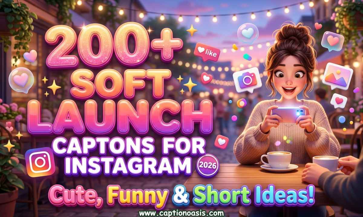 200+ Soft Launch Captions for Instagram (2026) - Cute, Funny & Short Ideas