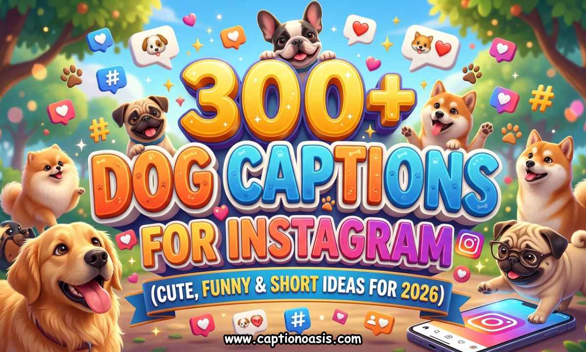 300+ Dog Captions for Instagram (Cute, Funny & Short Ideas for 2026)